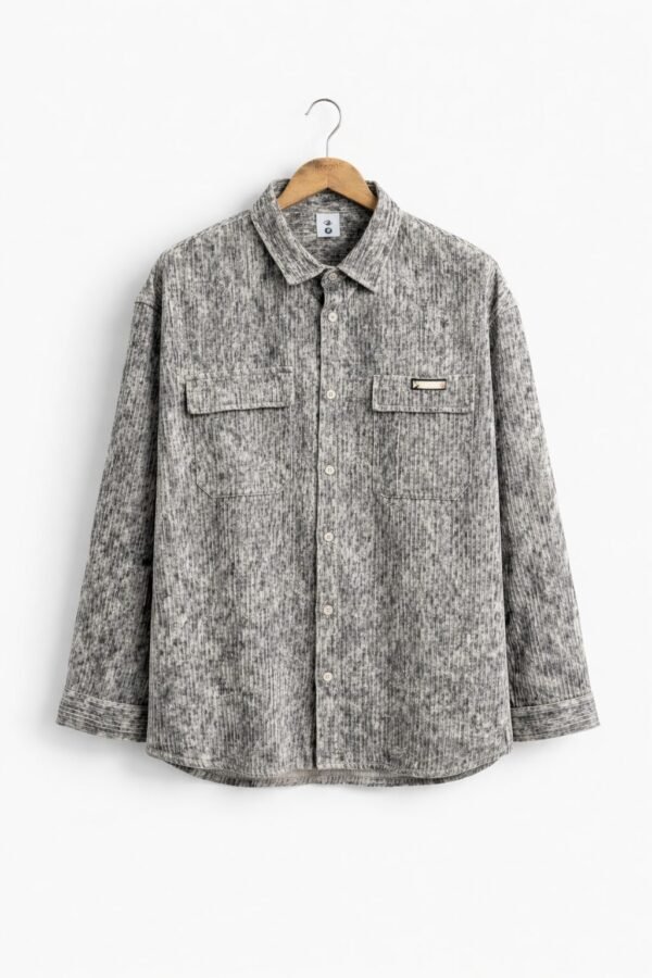mens-grey-textured-corduroy-casual-shirt-front-view