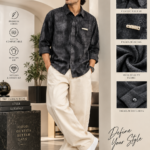 Arshmee Noir premium textured black shirt for men