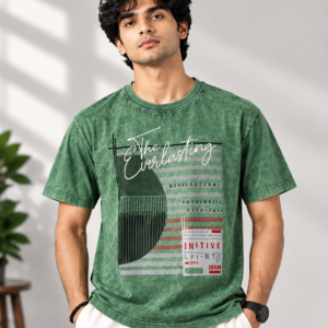 Green Graphic T-Shirt – Premium Washed Finish