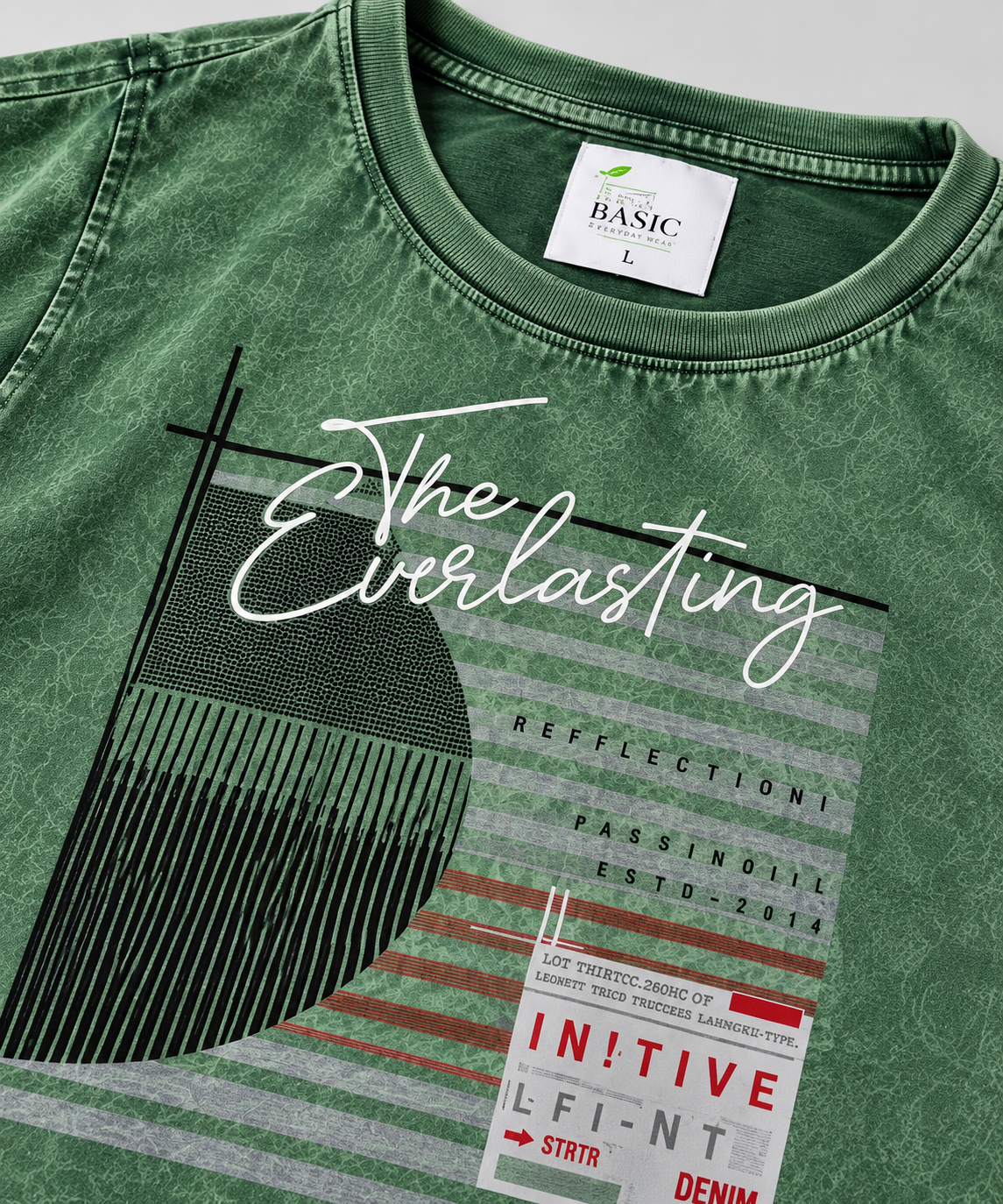 Green Graphic T-Shirt – Premium Washed Finish