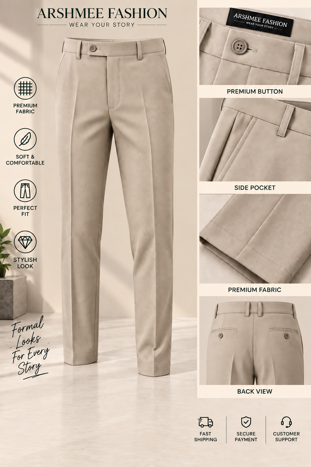 Dark Green Polo & Cream Pant Combo ₹1200 | Best Combo Under ₹1500