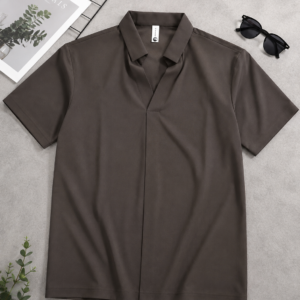 Men's chocolate brown half sleeve polo t-shirt