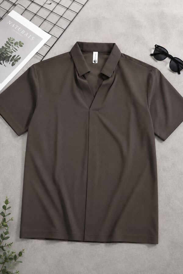 Men's chocolate brown half sleeve polo t-shirt