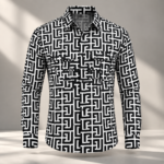 Monochrome Geometric Luxe Shirt