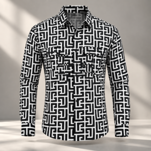 Monochrome Geometric Luxe Shirt