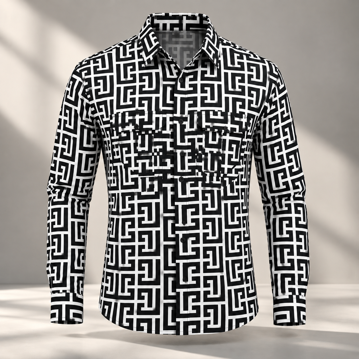 Monochrome Geometric Luxe Shirt