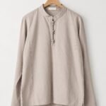 Men's beige mandarin collar short kurta with Chinese knot buttons on hanger – Arshmee Fashion