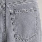 Back pocket close-up of grey wide leg jeans for men – Arshmee Fashion